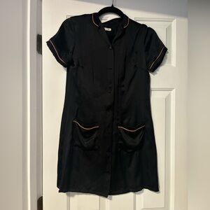 Reformation black silky pajama dress size 0